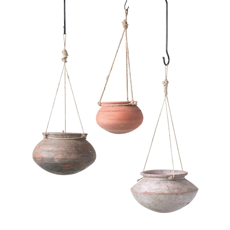 Hello Honey® Hanging Clay Pot Set