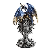 Blue Dragon Warrior Statue 6" x 4" x 9.5