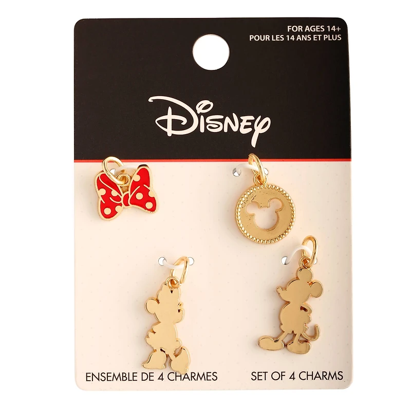 Disney® Gold Mickey & Minnie Mouse Charm Set