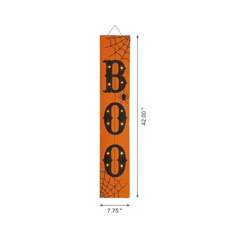 Glitzhome® 42" Lighted Halloween BOO Porch Sign