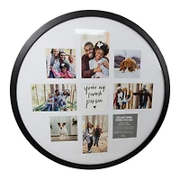 9 Opening 20.7" x 20.7" Black Round Collage Frame with Mat by Studio Décor®