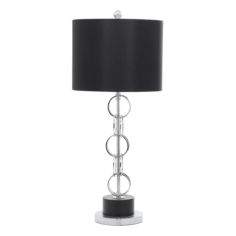 Black Polystone Contemporary Accent Lamp, 13" x 13" x 30"