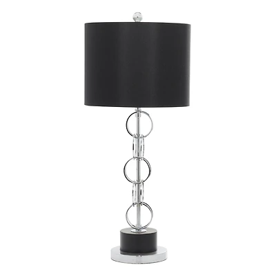 Black Polystone Contemporary Accent Lamp, 13" x 13" x 30"