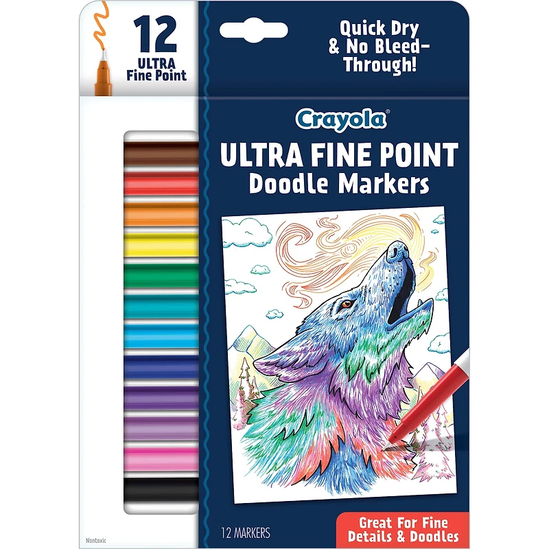 Crayola® Ultra Fine Point Doodle Markers, 12ct.