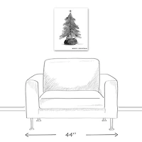 Neutral Christmas Tree Canvas Wall Art