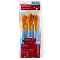 9 Packs: 3 ct. (27 total) Gold Taklon Large Brush Variety Set by Craft Smart®