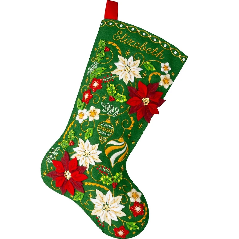 Bucilla® Poinsettia Elegance Felt Stocking Kit