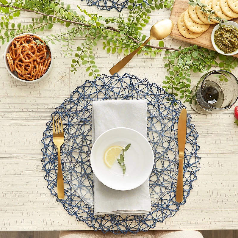 DII® Woven Paper Round Placemats