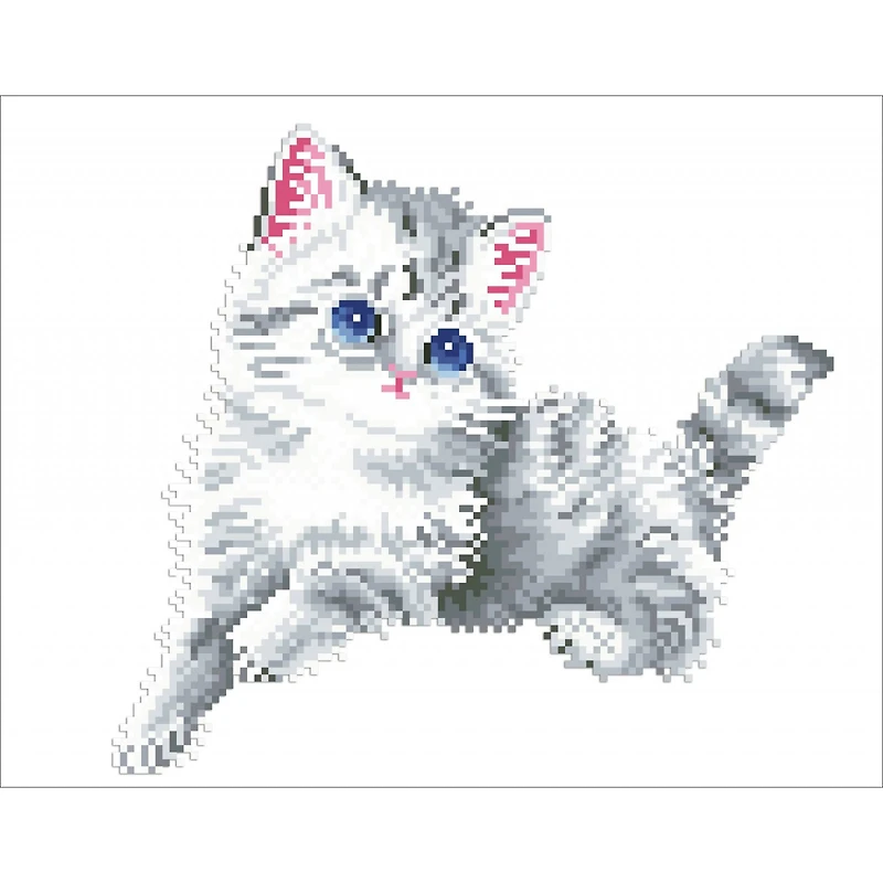 Diamond Dotz® Kitten In The Snow Diamond Painting Artwork Kit