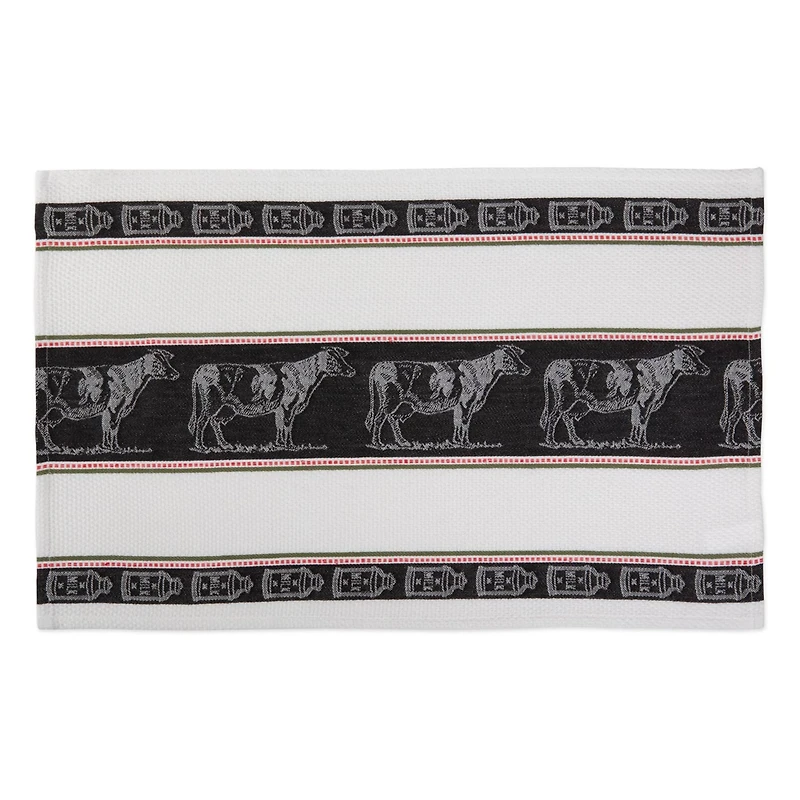 DII® Cow Jacquard Dishtowel, 3ct.