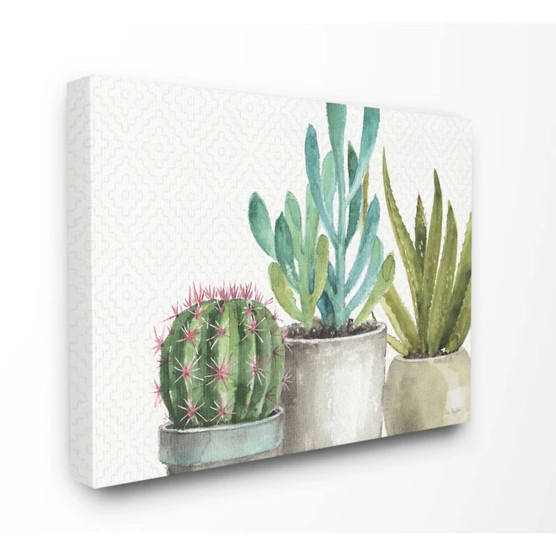 Stupell Industries Modern Succulents Canvas Wall Art