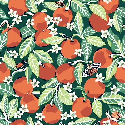 NuWallpaper PrintFresh Juniper Orange Grove Peel & Stick Wallpaper