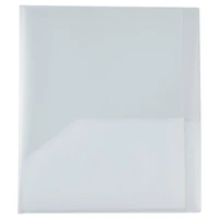 JAM Paper Clear Heavy Duty Plastic 10-Pocket Folder, 3ct.