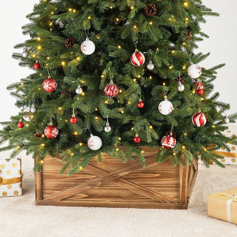 Glitzhome® 26" Natural Wooden Tree Collar