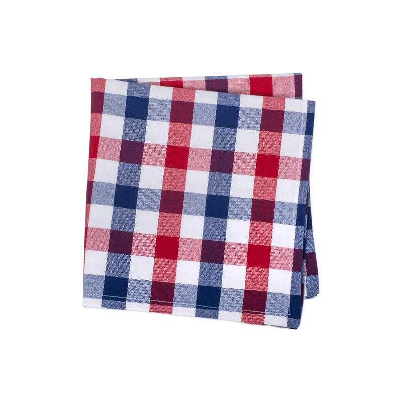 DII® Red & Blue Check Cloth Dinner Napkins, 6ct.