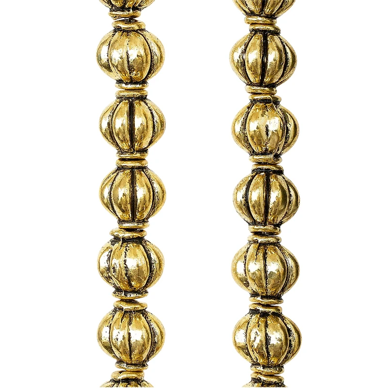 12 Pack: Gold Metal Lantern Beads, 8mm by Bead Landing™