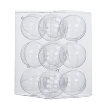 3.5" DIY Clear Plastic Snap Ball Ornaments, 12ct. by Make Market®