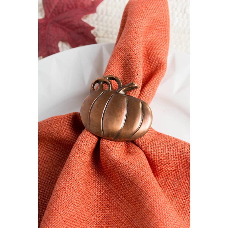 DII® Harvest Pumpkin Napkin Ring Set, 6ct.