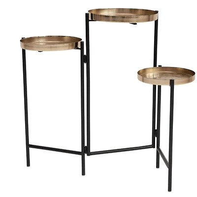 Hello Honey® 30" Foldable 3-Tier Plant Stand with Tray-Style Tops