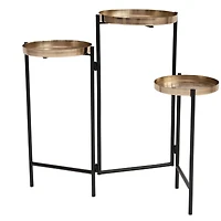 Hello Honey® 30" Foldable 3-Tier Plant Stand with Tray-Style Tops