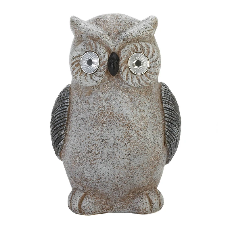 12" Solar Owl Statue
