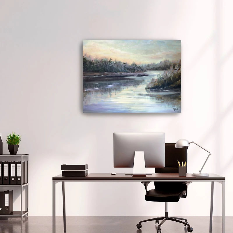 Silver Waters Landscape Canvas Giclee