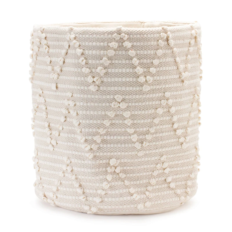 White Woven Cotton Basket Set