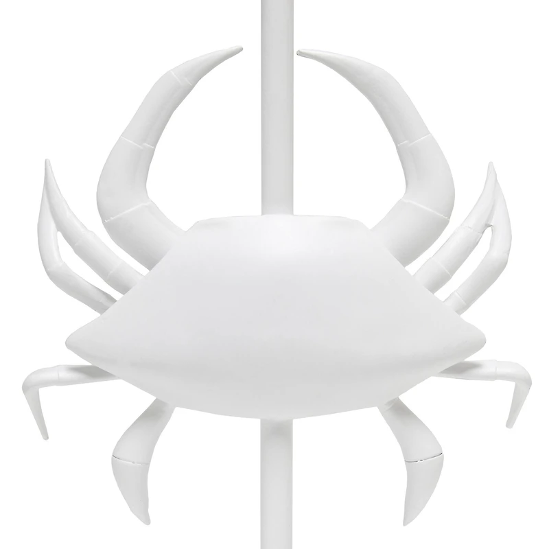 Simple Designs™ 18" White Pinching Crab Table Lamp with Light Beige Shade