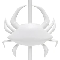 Simple Designs™ 18" White Pinching Crab Table Lamp with Light Beige Shade