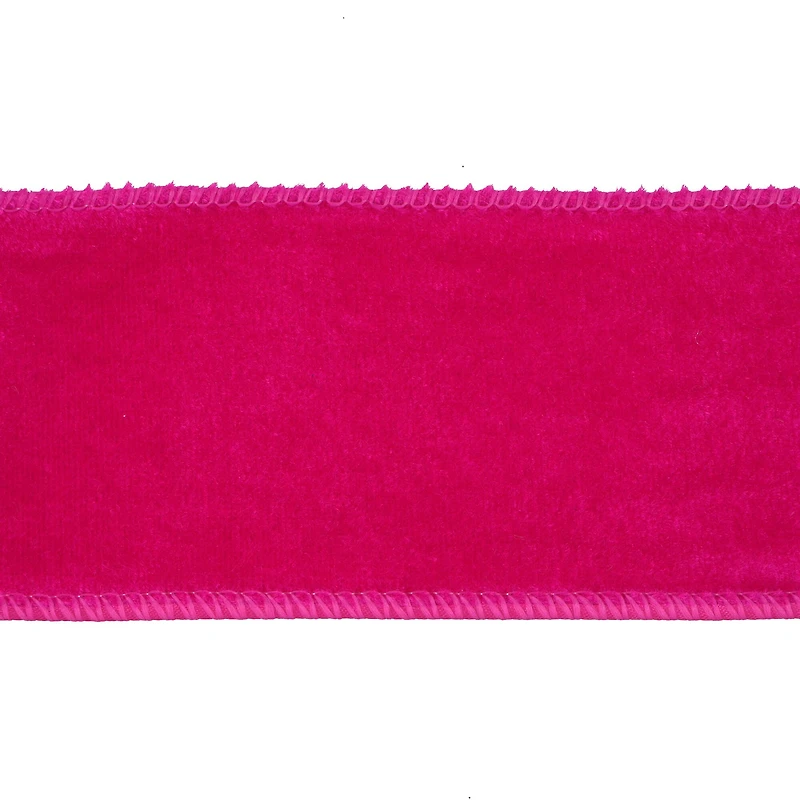 2.5" x 15ft. Hot Pink Wired Velvet Ribbon by Celebrate It®