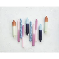 Hello Honey® 10" Blue Marbled Unscented Taper Candles, 2ct.