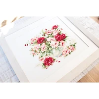 Luca-S Peonies Counted Cross Stitch Kit