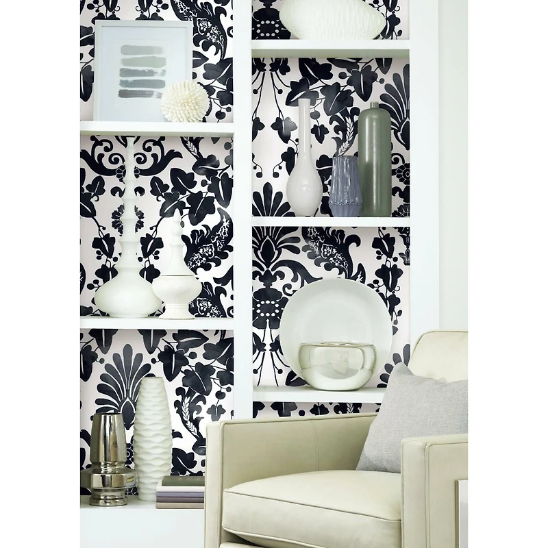 RoomMates Vine Damask Peel & Stick Wallpaper