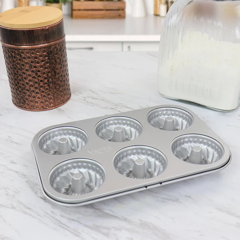 Martha Stewart 6-Cup Carbon Steel Doughnut Pan