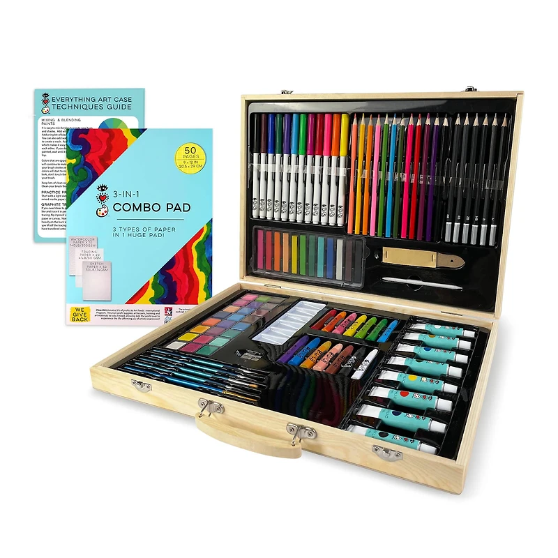 Everything Art Wooden Artist Case Deluxe Set