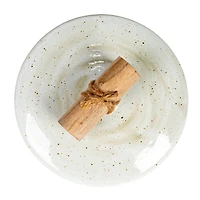 Hello Honey® 5" Beige Reactive Glaze Round Stoneware Canister with Lid