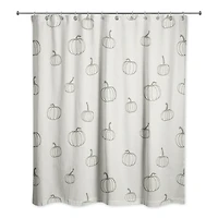 Gray Mini Pumpkin Shower Curtain