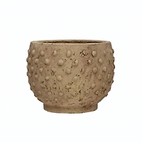 Hello Honey® 7'' Distressed Finish Sandstone Hobnail Planter