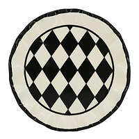 5.5" Black & White Diamond Print Cake Stand by Ashland®