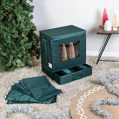 Honey Can Do Green Holiday Décor Storage Box