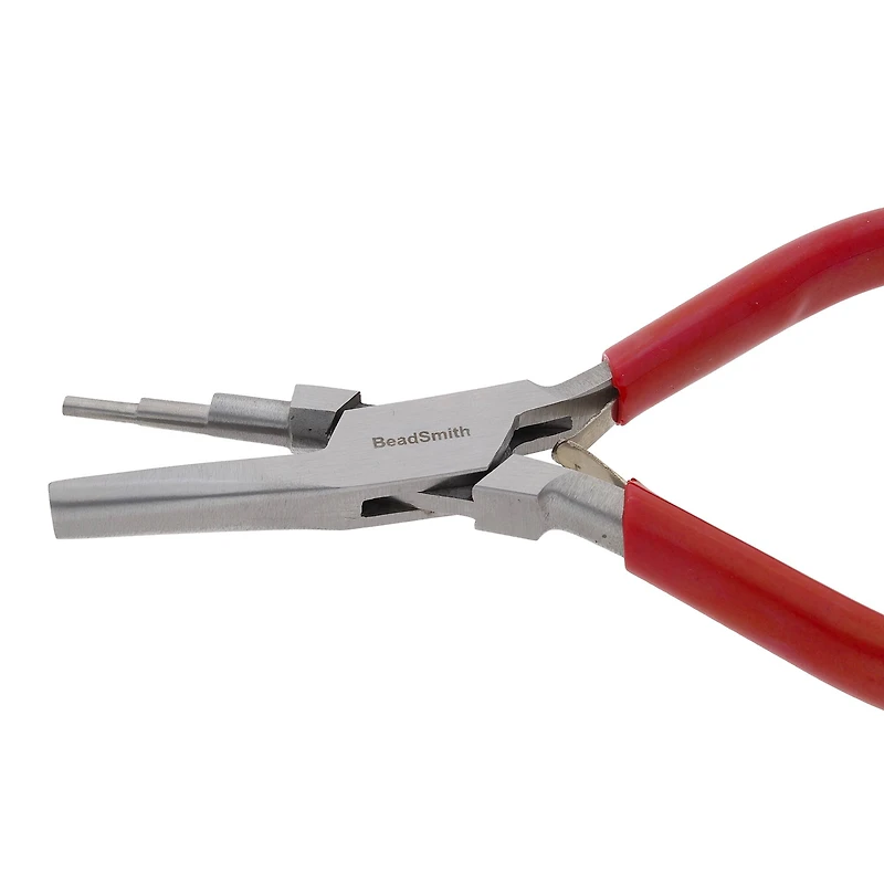 Beadsmith® Red Handle 3 Step Round & Hollow Plier