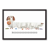 Boooo Doggie Black Framed Canvas Wall Art