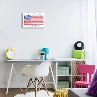 Stupell Industries All American Patriotic Phrase Wall Plaque Art