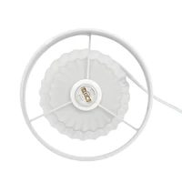 Simple Designs 11.3" Petite Off White Pleated Base Table Lamp