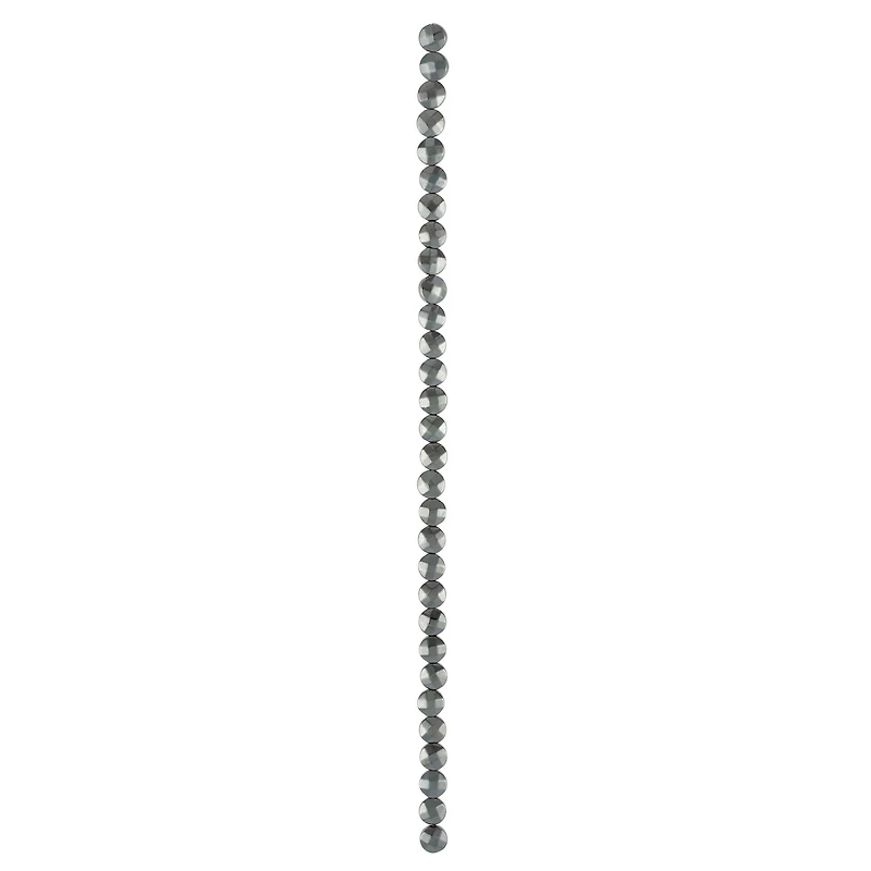 Faceted Hematite Coin Beads