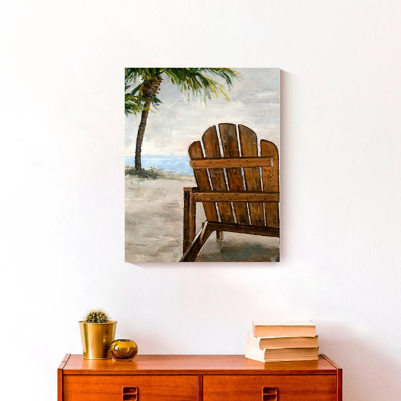 Beach Chair 16" x 20" Canvas Wall Art