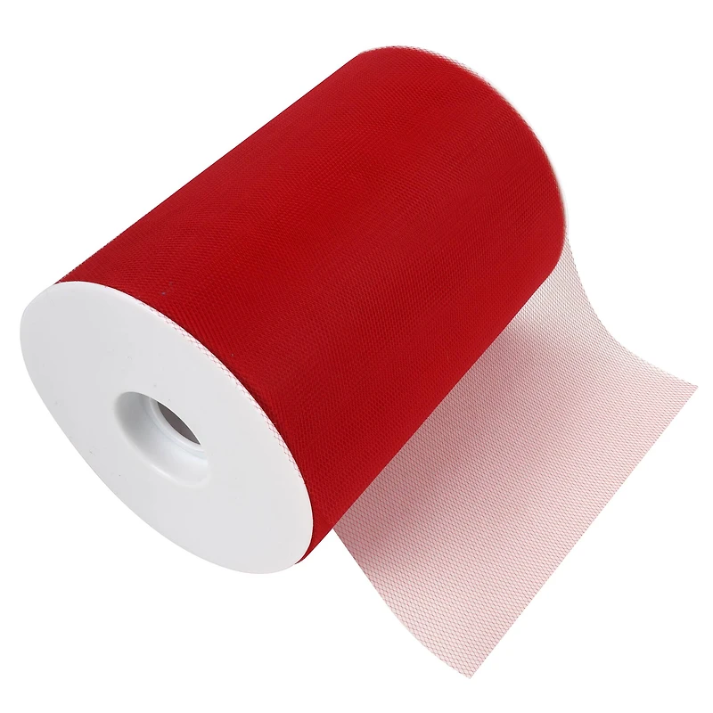 6" x 100yd. Red Tulle Mega Roll by Celebrate It™