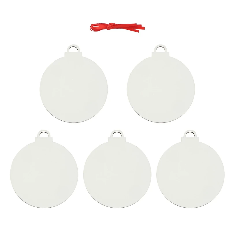 3" Bulb Hardboard Sublimations Ornaments, 5ct. by Make Market®