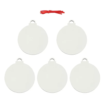 3" Bulb Hardboard Sublimations Ornaments, 5ct. by Make Market®