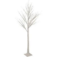 6ft. Pre-Lit White Twig Artificial Christmas Tree, Warm White LED Lights